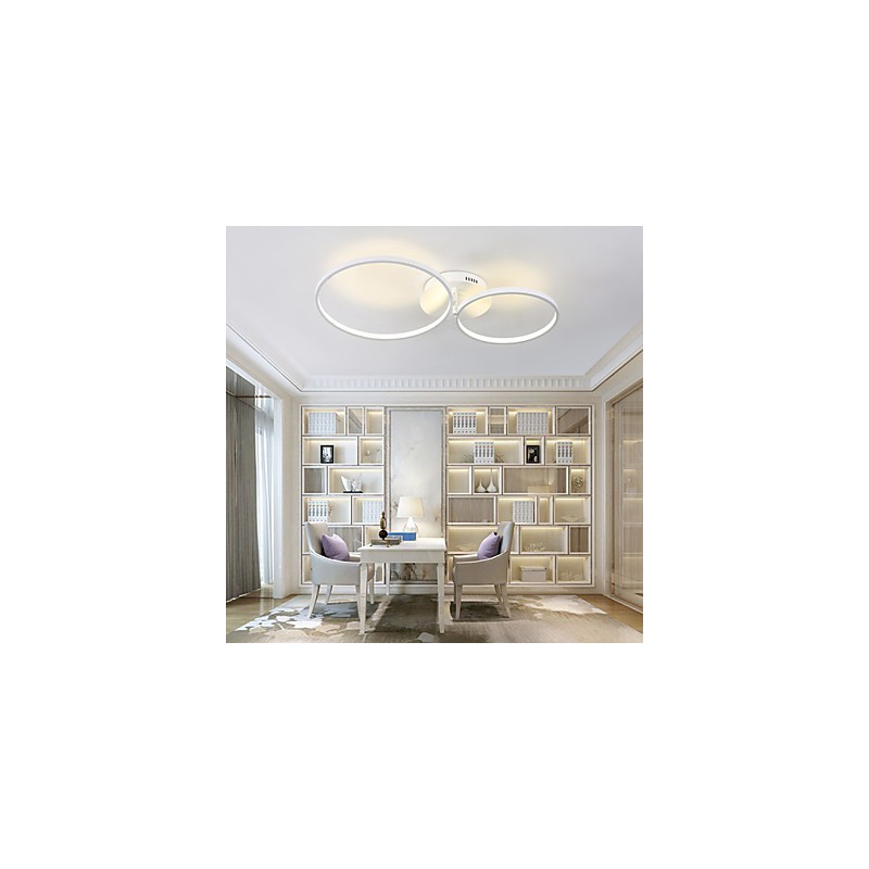 Plafoniera a filo moderna e contemporanea LED integrato 49W bianca 84 cm