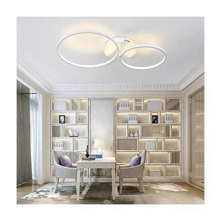 Plafoniera a filo moderna e contemporanea LED integrato 49W bianca 84 cm