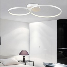 Plafoniera a filo moderna e contemporanea LED integrato 49W bianca 84 cm