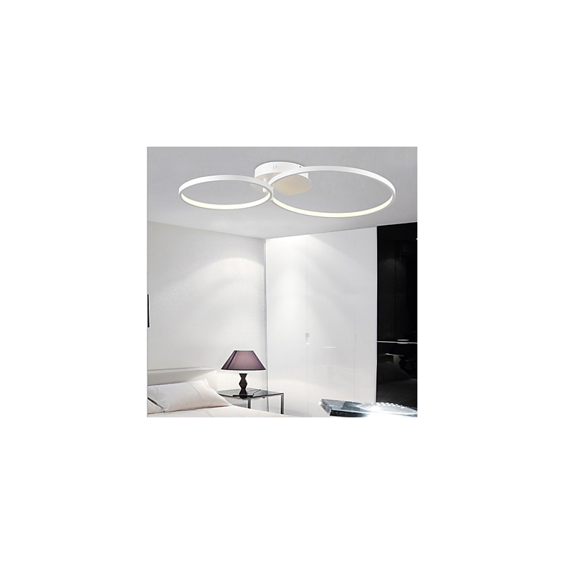 Plafoniera a filo moderna e contemporanea LED integrato 49W bianca 84 cm