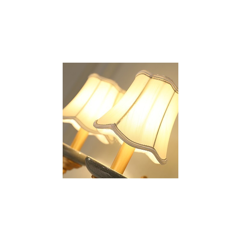 Applique da parete mini classica in ottone, luce verso l'alto, 2 lampadine E12/E14