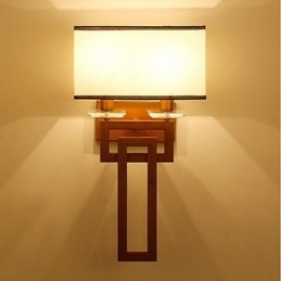 Applique da parete moderna contemporanea uplight in tessuto e metallo, 2x E14