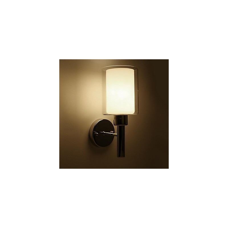 Applique da parete moderna/contemporanea uplight in vetro E27 12x28 cm