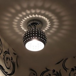 Lampada da soffitto a filo in ferro battuto, 3 luci E26/E27, metallo