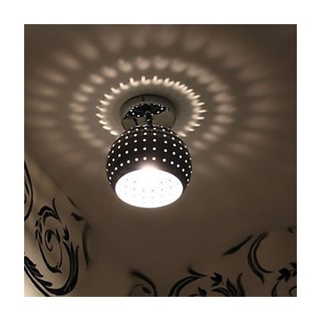Lampada da soffitto a filo in ferro battuto, 3 luci E26/E27, metallo