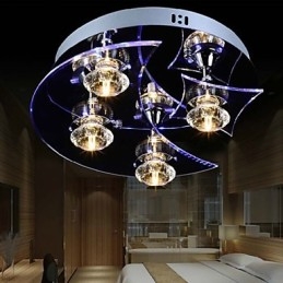 Plafoniera a filo in cristallo Living 4 luci