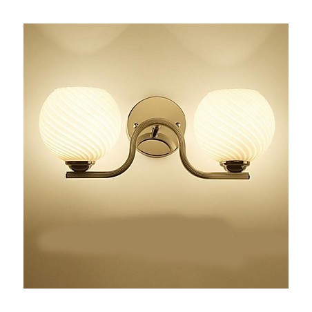 Applique da parete moderna contemporanea uplight 2 lampadine E27 42x18 cm