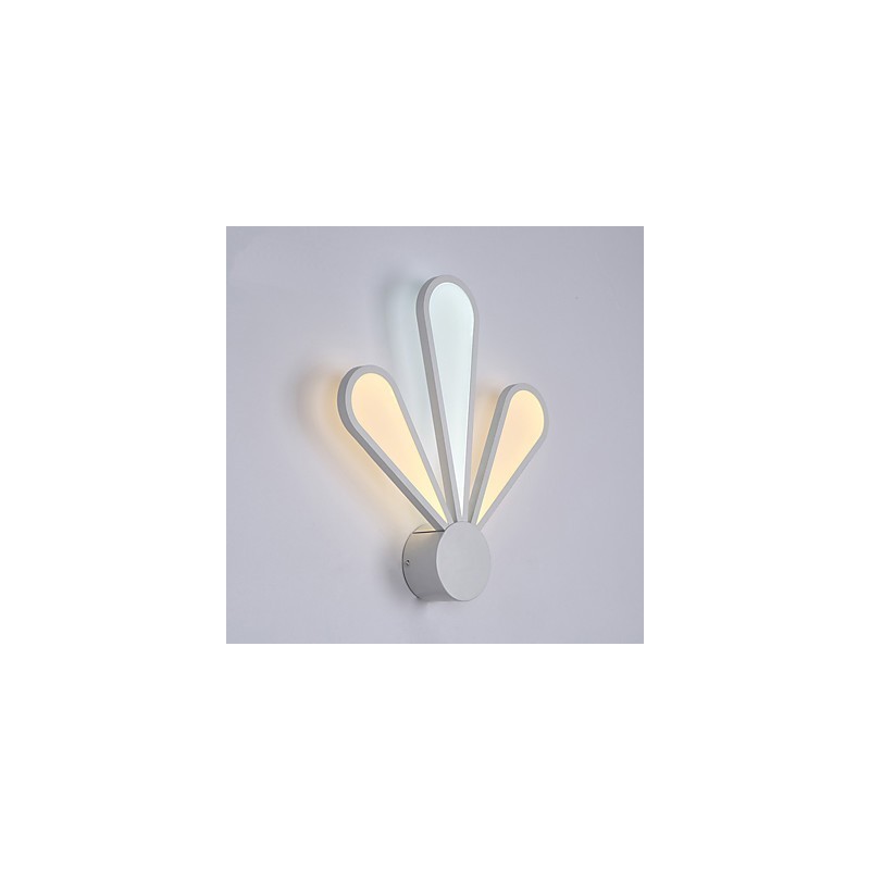 Applique da parete moderna in acrilico e metallo con LED integrato, 30 x 40 cm