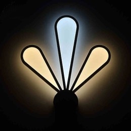 Applique da parete moderna in acrilico e metallo con LED integrato, 30 x 40 cm