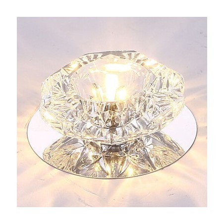 Plafoniera moderna a filo in cristallo con lampadina LED integrata