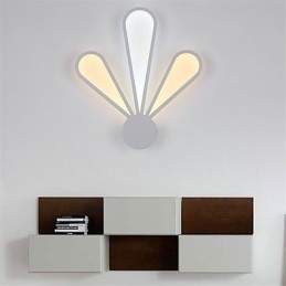 Applique da parete moderna in acrilico e metallo con LED integrato, 30 x 40 cm