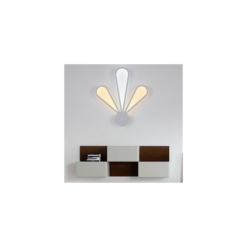 Applique da parete moderna in acrilico e metallo con LED integrato, 30 x 40 cm