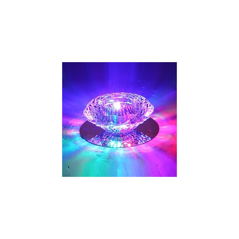 Plafoniera moderna a filo in cristallo con lampadina LED integrata