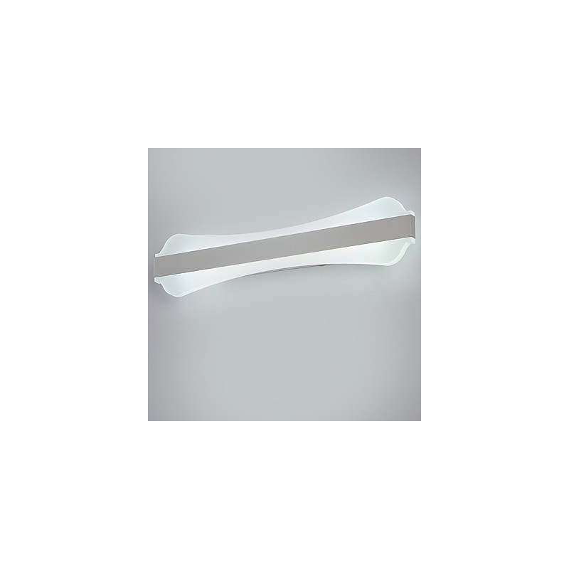 Lampada da specchio LED 10 W per bagno e trucco in acciaio inox e acrilico