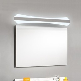 Lampada da specchio LED 10 W per bagno e trucco in acciaio inox e acrilico