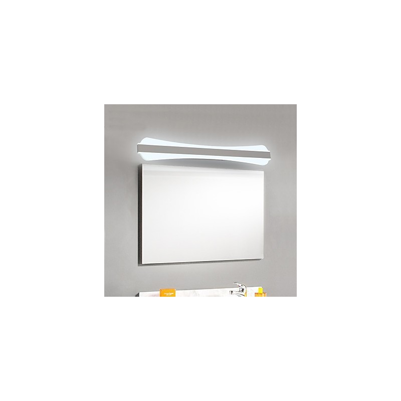 Lampada da specchio LED 10 W per bagno e trucco in acciaio inox e acrilico