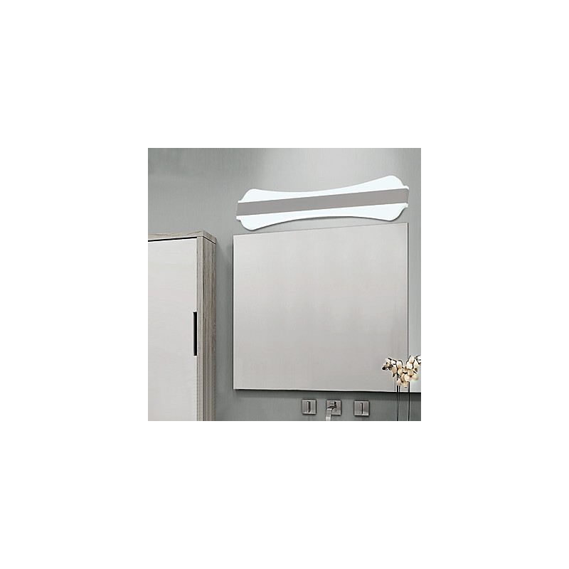 Lampada da specchio LED 10 W per bagno e trucco in acciaio inox e acrilico