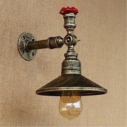Applique da parete rustica Lodge con luce ambientale, finitura pitturata, E27, 40 W