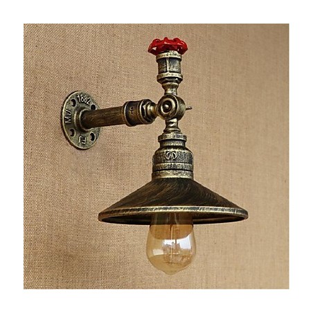 Applique da parete rustica Lodge con luce ambientale, finitura pitturata, E27, 40 W
