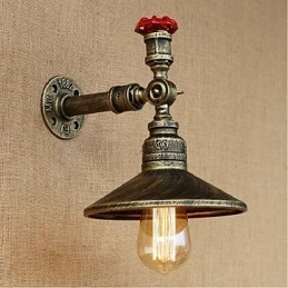Applique da parete rustica Lodge con luce ambientale, finitura pitturata, E27, 40 W