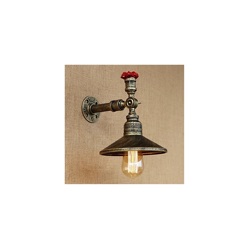 Applique da parete rustica Lodge con luce ambientale, finitura pitturata, E27, 40 W
