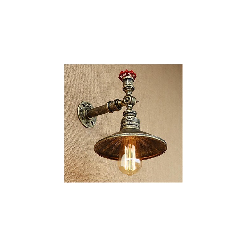 Applique da parete rustica Lodge con luce ambientale, finitura pitturata, E27, 40 W