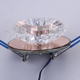 Plafoniera moderna a filo in cristallo con lampadina LED integrata