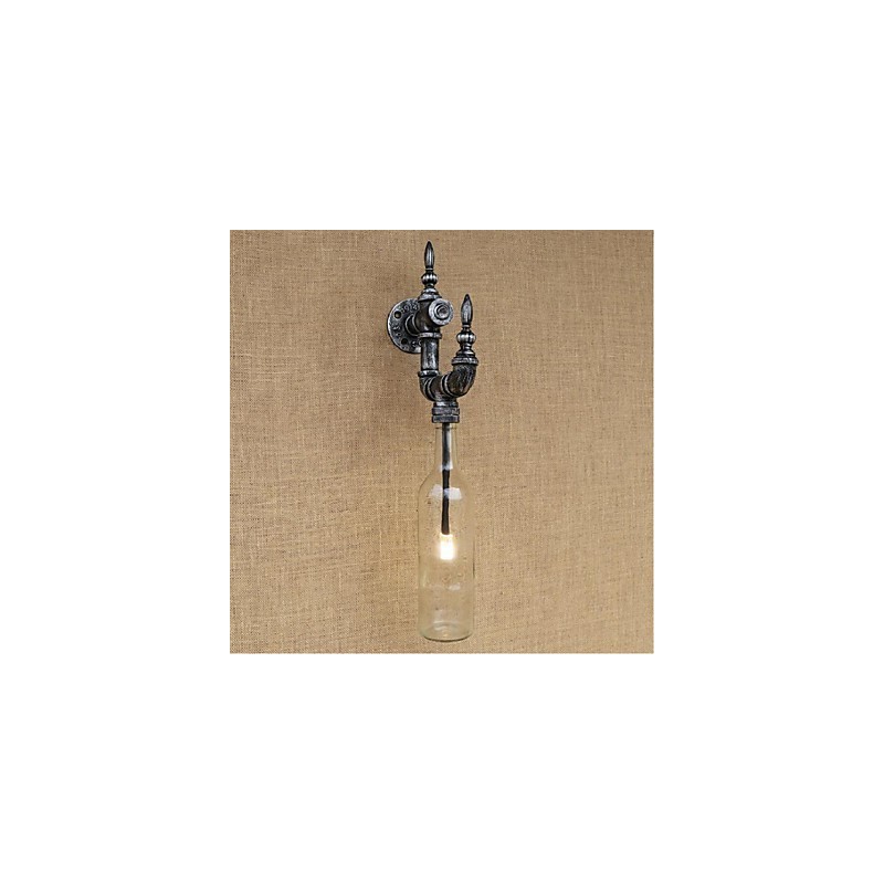 Applique da parete rustica Lodge argento per luce ambientale