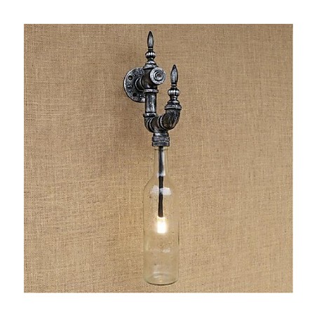 Applique da parete rustica Lodge argento per luce ambientale