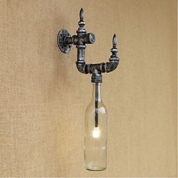 Applique da parete rustica Lodge argento per luce ambientale