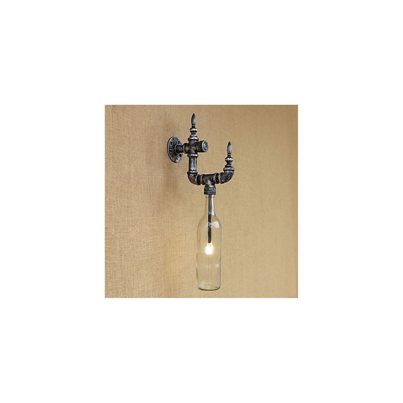 Applique da parete rustica Lodge argento per luce ambientale
