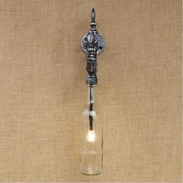 Applique da parete rustica Lodge argento per luce ambientale