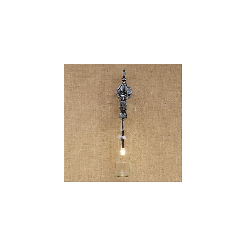 Applique da parete rustica Lodge argento per luce ambientale