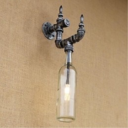 Applique da parete rustica Lodge argento per luce ambientale