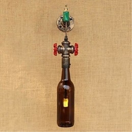 Applique da parete creativa a bottiglia rustica E27 3W