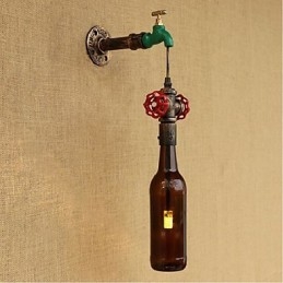 Applique da parete creativa a bottiglia rustica E27 3W
