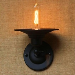 Applique da parete rustica stile lodge con braccio oscillante e luce ambientale