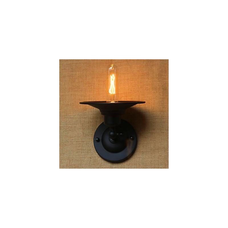 Applique da parete rustica stile lodge con braccio oscillante e luce ambientale