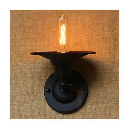 Applique da parete rustica stile lodge con braccio oscillante e luce ambientale