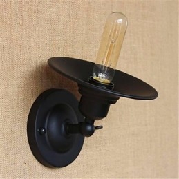 Applique da parete rustica stile lodge con braccio oscillante e luce ambientale