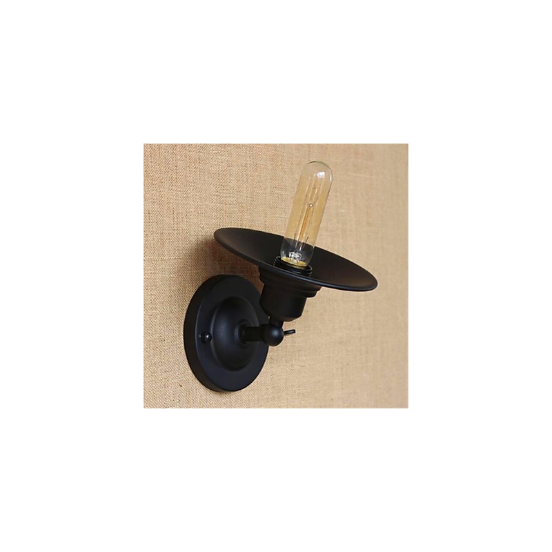 Applique da parete rustica stile lodge con braccio oscillante e luce ambientale