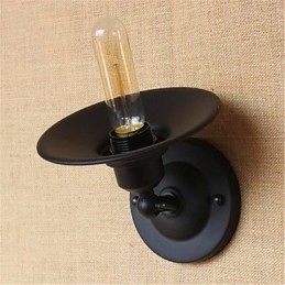 Applique da parete rustica stile lodge con braccio oscillante e luce ambientale