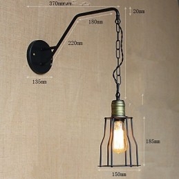 Applique da parete in ferro per corridoi di ristoranti e caffè