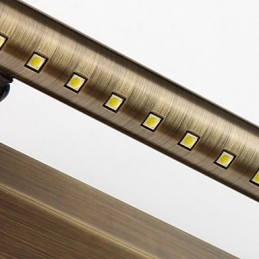 Lampada da specchio bagno tubolare tonda Hardware LED integrato 7 W 55 x 10,5 x 5,5 cm