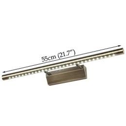 Lampada da specchio bagno tubolare tonda Hardware LED integrato 7 W 55 x 10,5 x 5,5 cm