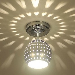 Plafoniera a filo LED Mini Style in metallo argentato, 20 cm