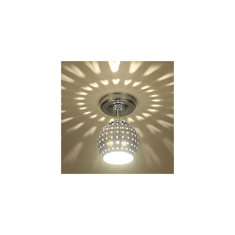 Plafoniera a filo LED Mini Style in metallo argentato, 20 cm