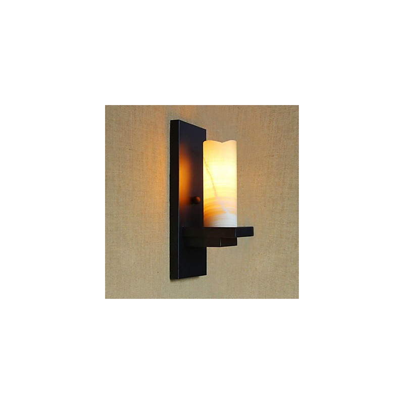 Applique da parete country retrò con luce ambientale, pittura, protezione occhi, E27 40 W