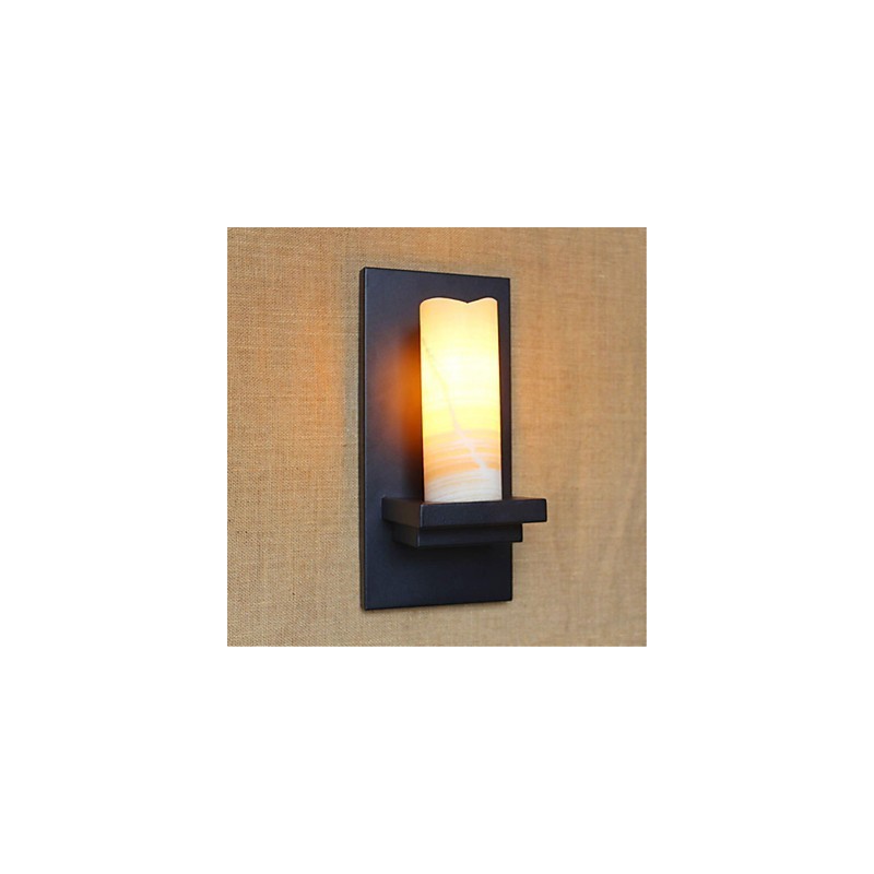Applique da parete country retrò con luce ambientale, pittura, protezione occhi, E27 40 W