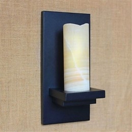 Applique da parete country retrò con luce ambientale, pittura, protezione occhi, E27 40 W